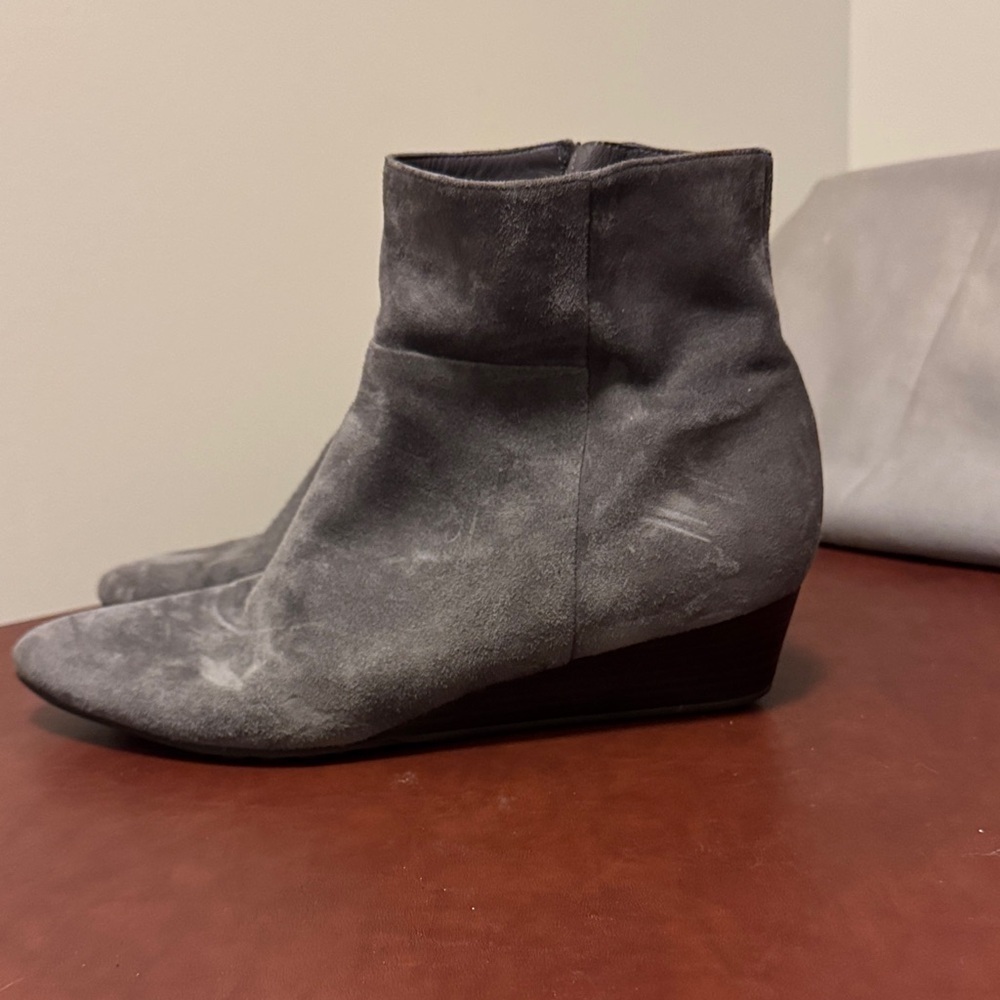 Cole Haan Gray Suede Ankle Booties - Picture 3 of 12